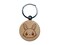 Charming Kawaii Chibi Rabbit Bunny Face Blushing Cheeks Engraved Wood Round Keychain Tag Charm